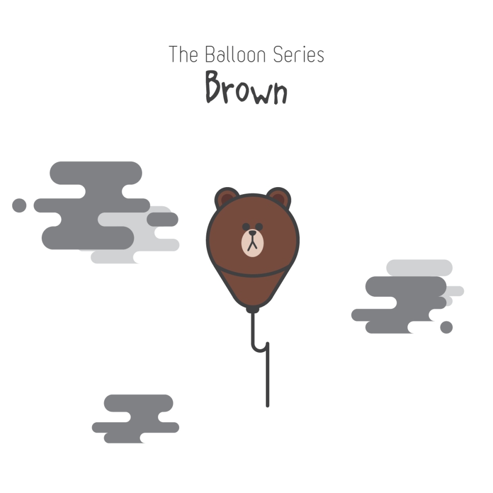 The Balloon Series - Brown (Line)